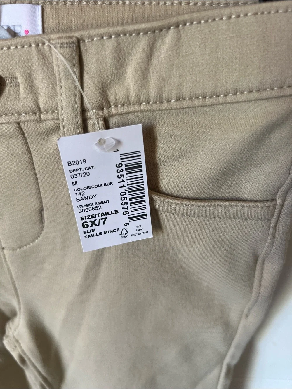 The Children's Place Khaki/Tan Girls Stretch Legging pants
